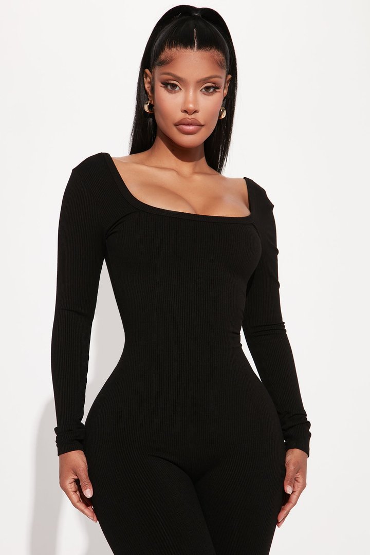 Hailey Snatched Jumpsuit - Black