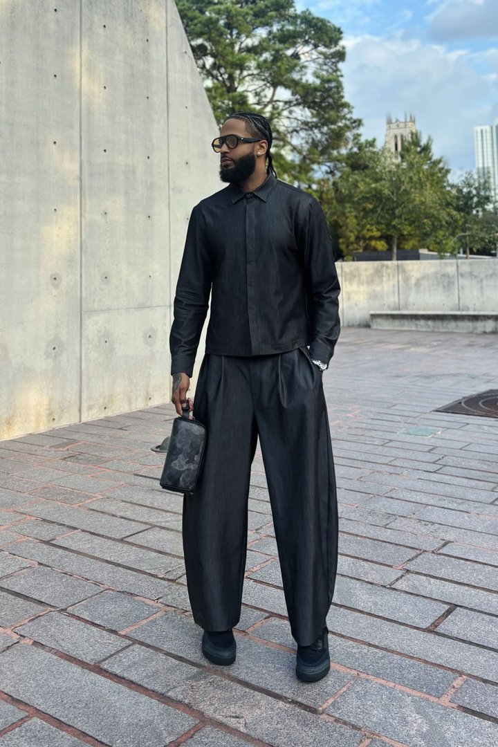 Barrel Bold Flow Trousers - Charcoal