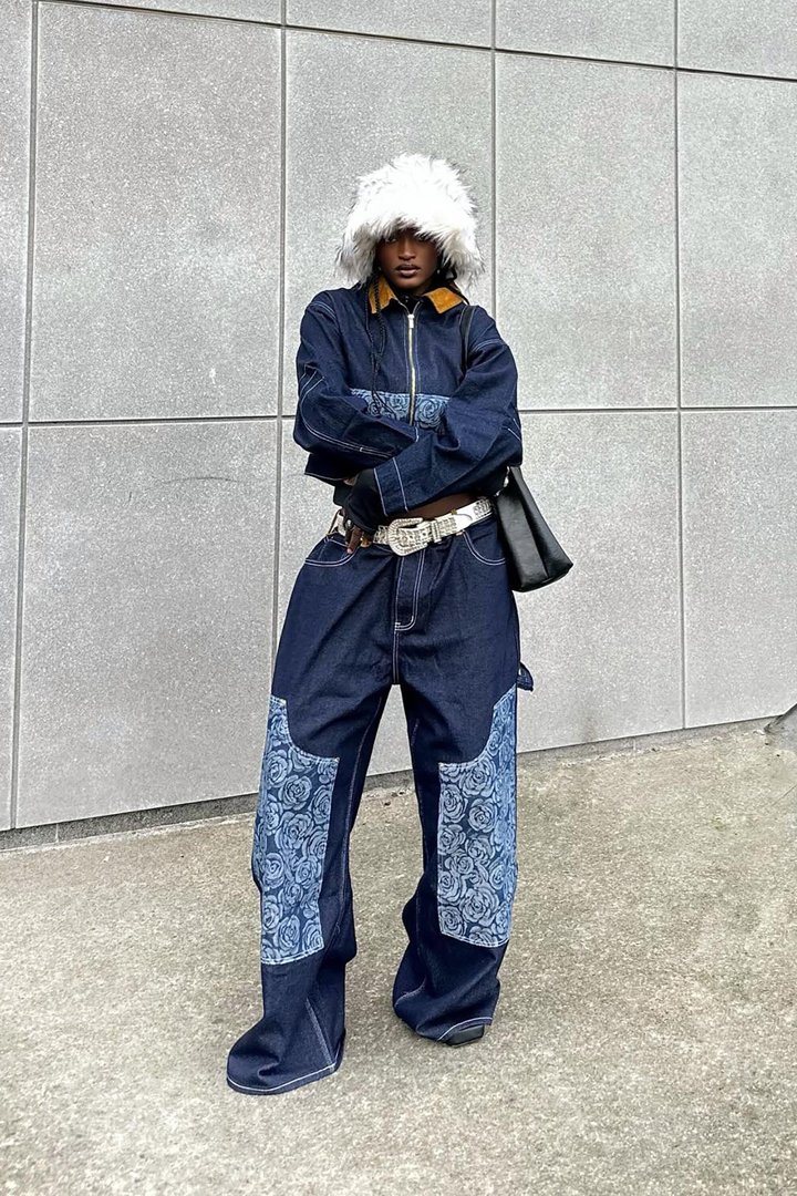 Essex Loose Utility Jeans - Dark Denim