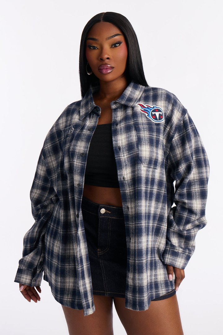 NFL Titans Plaid Flannel - Blue/combo