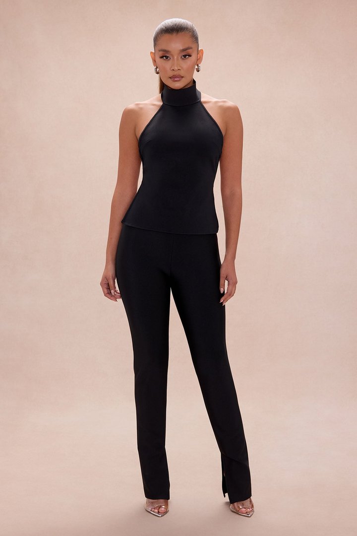 Jayden Backless Bandage Pant Set - Black