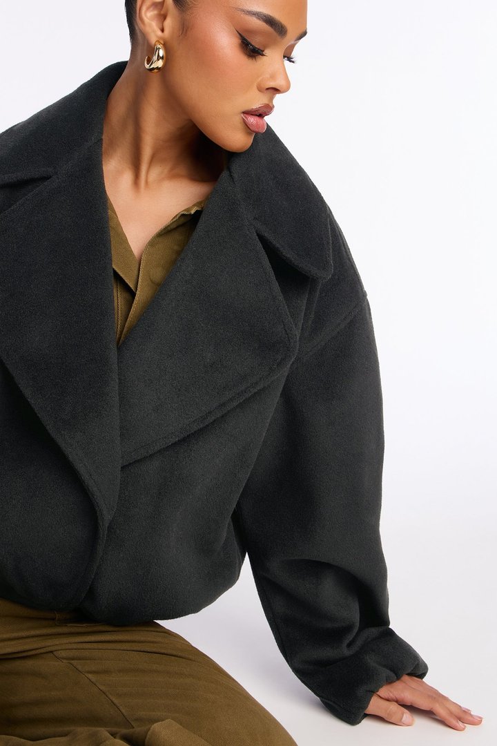 Oaklynn Oversized Slouch Coat - Charcoal