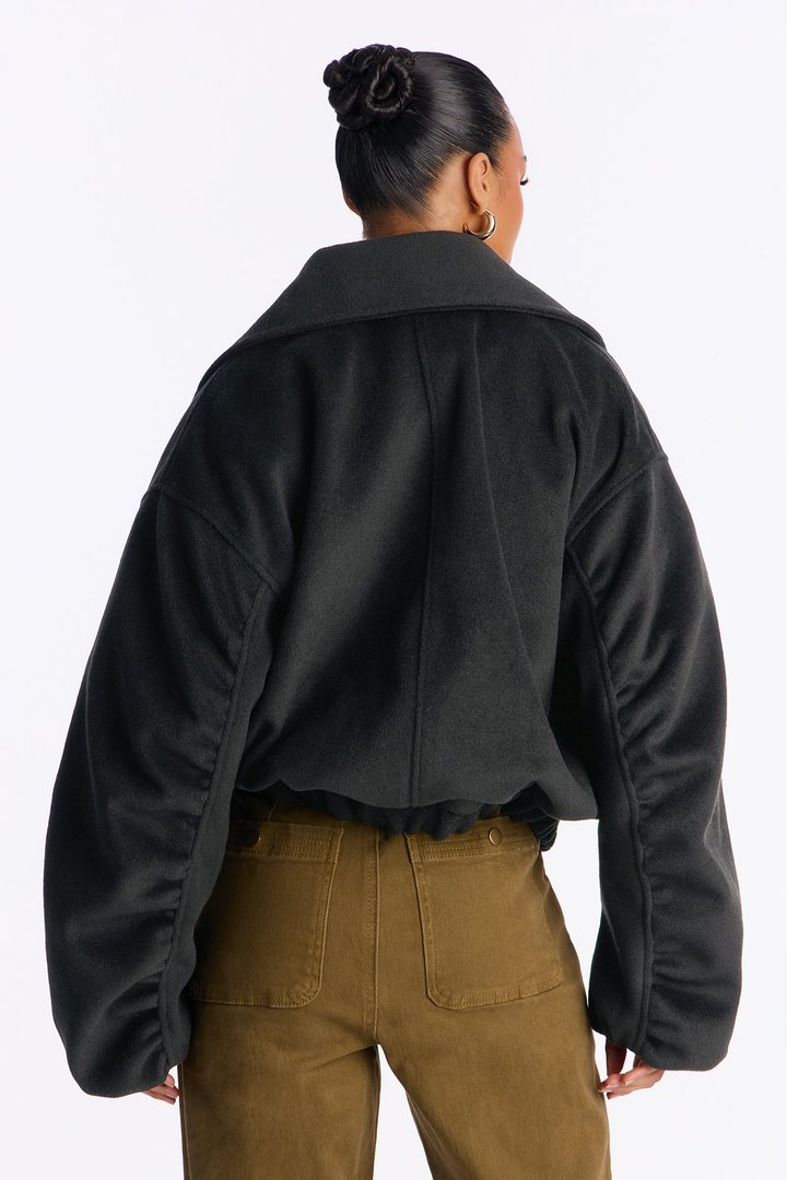 Oaklynn Oversized Slouch Coat - Charcoal