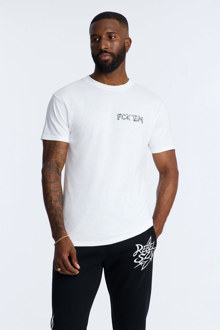 FCK EM Short Sleeve Tee - White