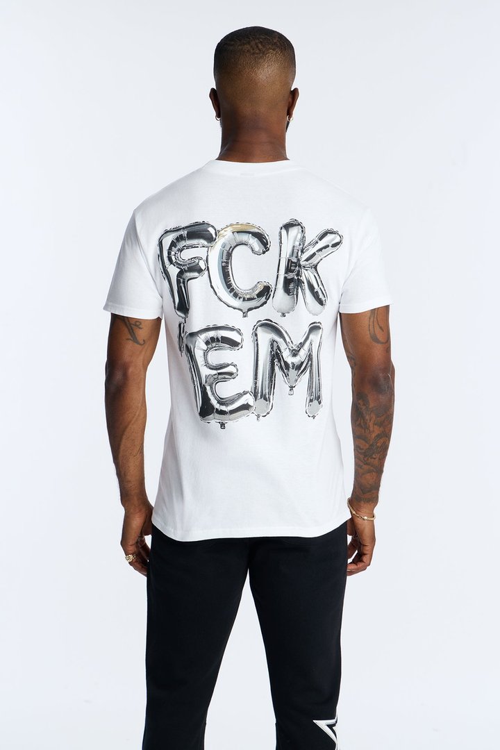 FCK EM Short Sleeve Tee - White