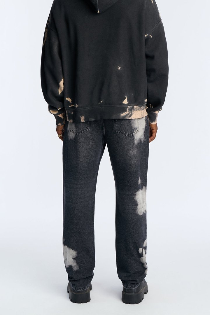 Straight Bleach Me Jean - Black Wash
