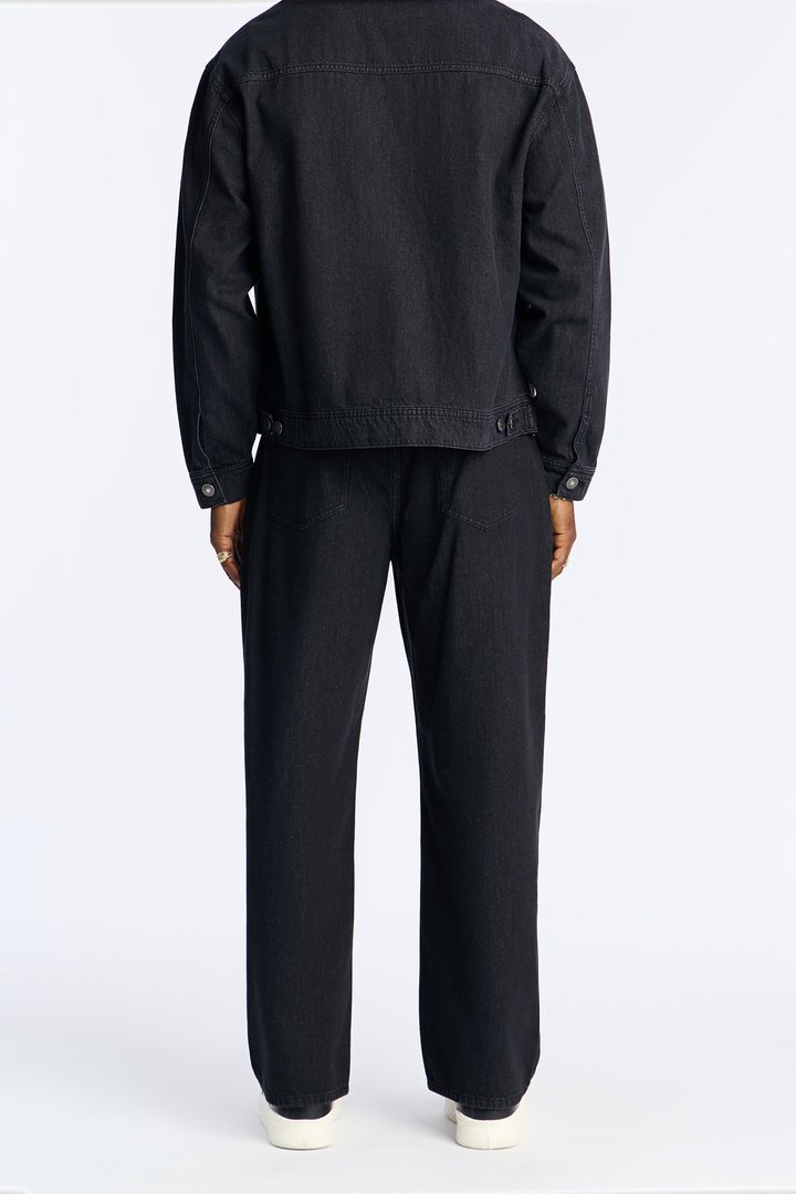 Barrel Aime Pleated Jean - Black Wash