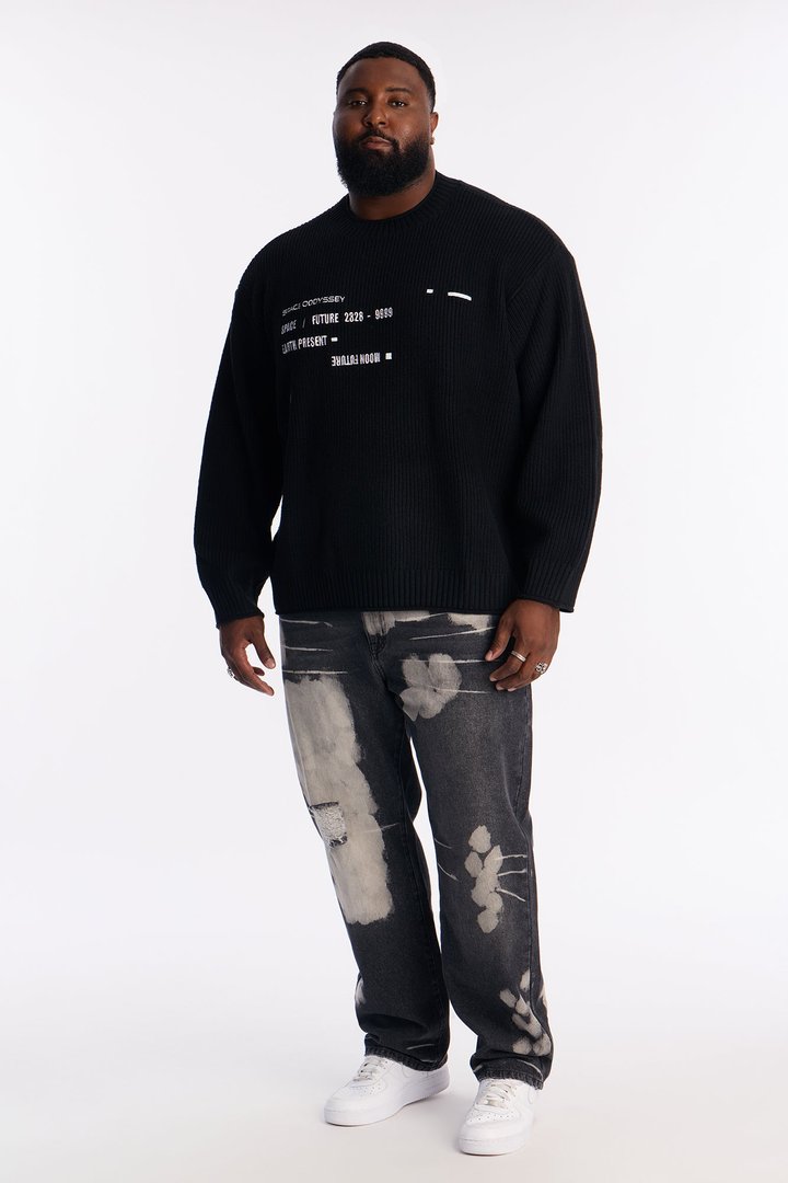 Straight Bleach Me Jean - Black Wash