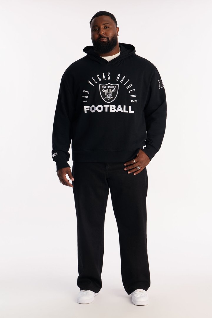 Raiders Barrel Roll Oversized Hoodie - Black