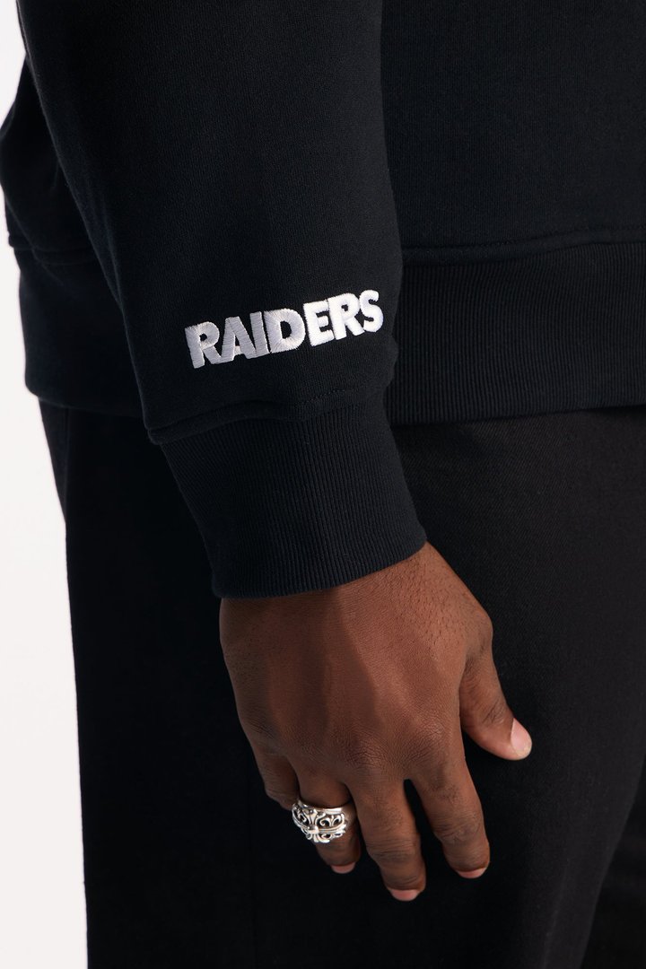 Raiders Barrel Roll Oversized Hoodie - Black