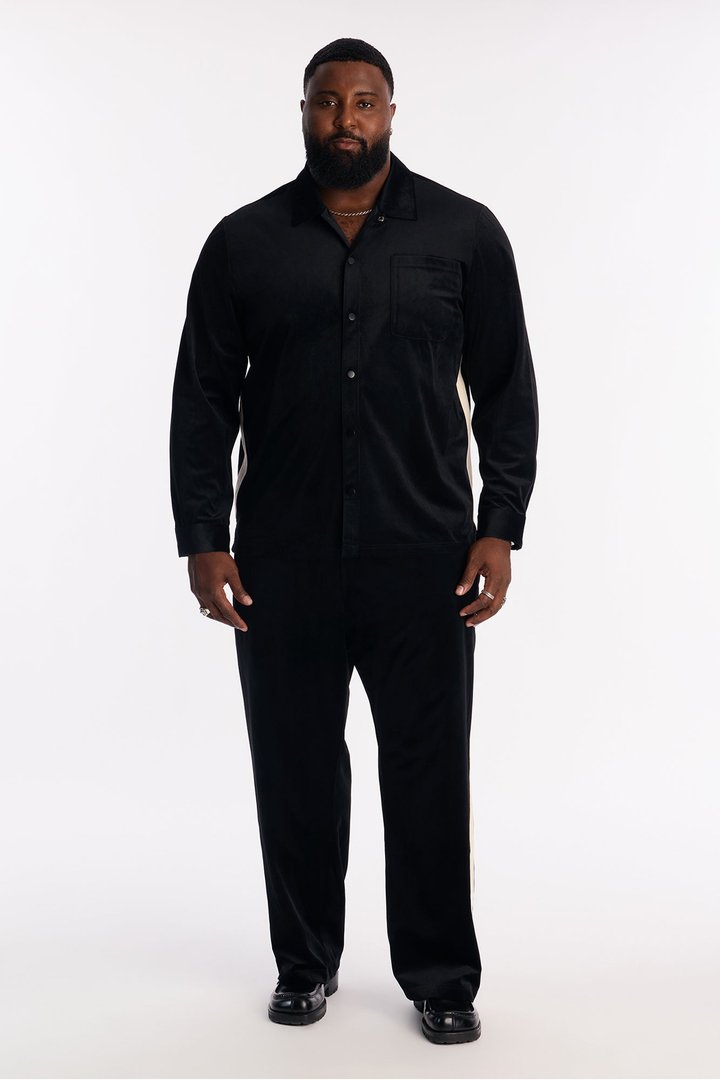 Crescent Button Up Shirt - Black