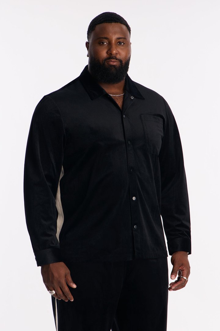 Crescent Button Up Shirt - Black