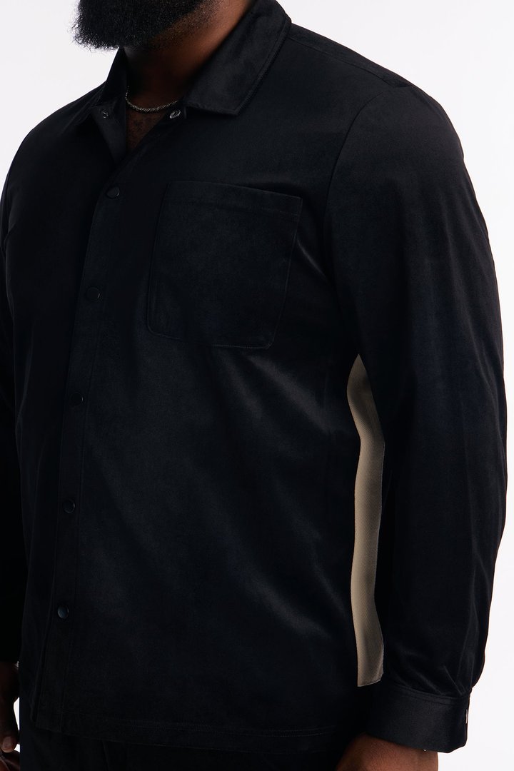 Crescent Button Up Shirt - Black