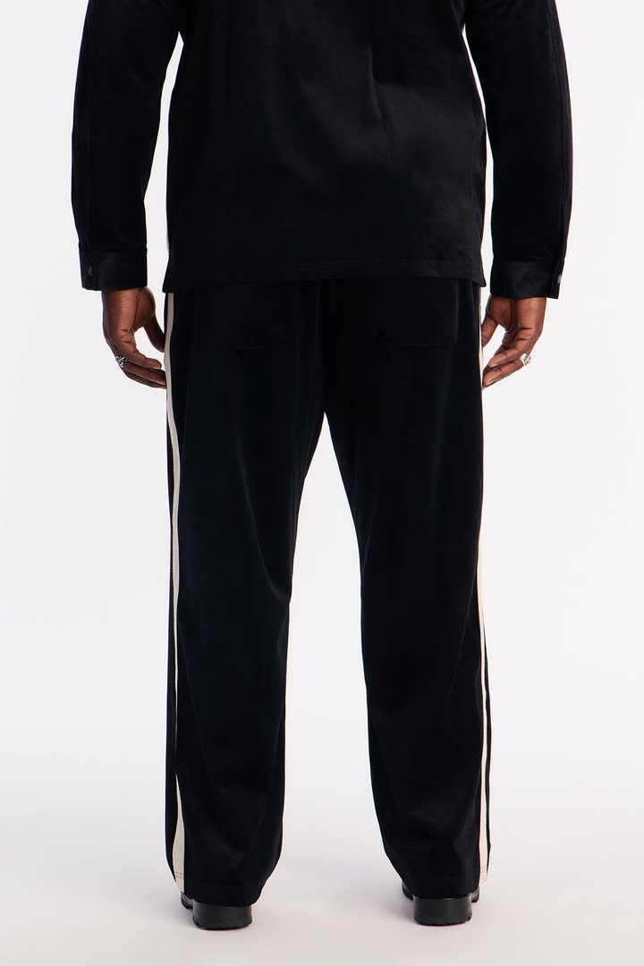 Straight Crescent Track Pant - Black