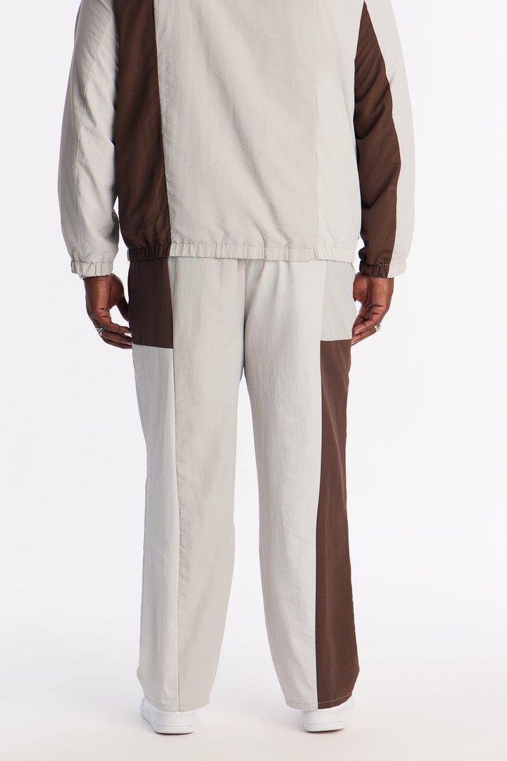 Straight Axel Color Block E-Waist Pant - Brown Combo