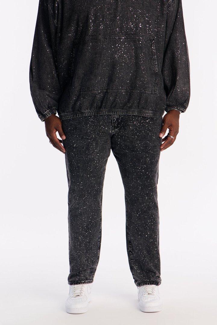 Slim Shimmering Nights Jean - Black Wash