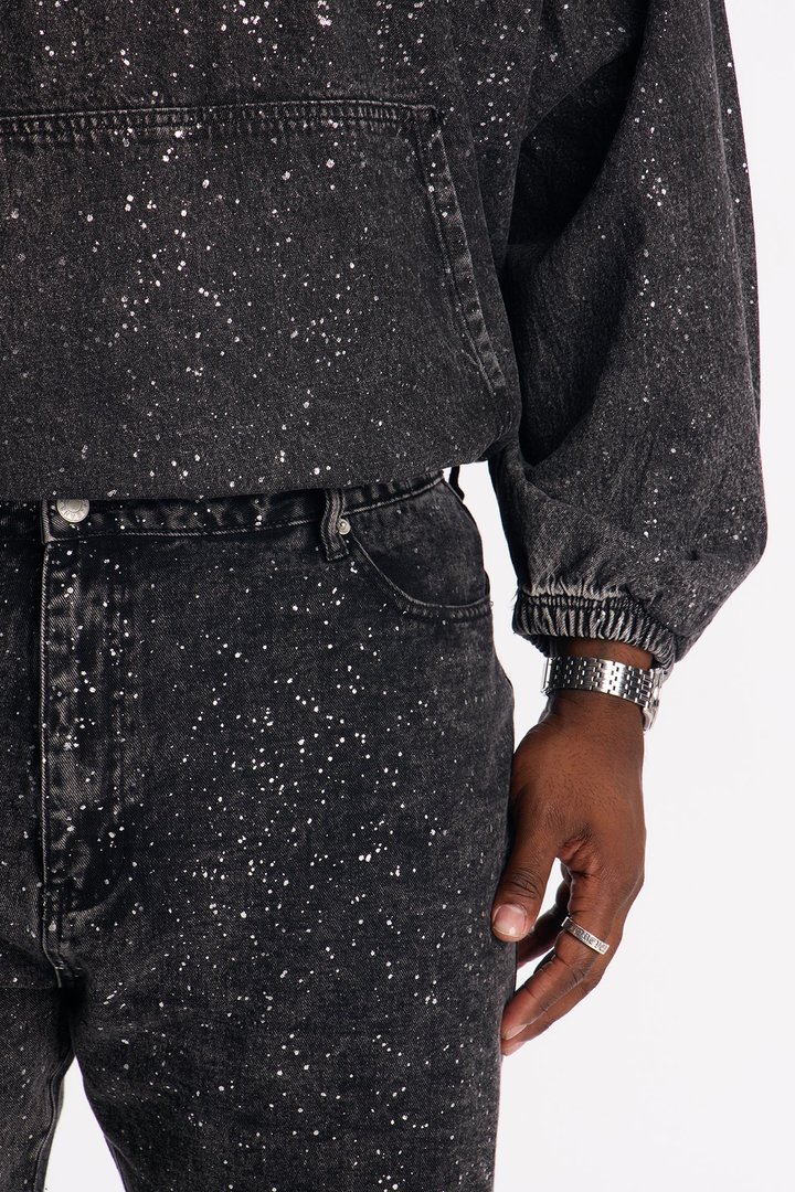 Slim Shimmering Nights Jean - Black Wash