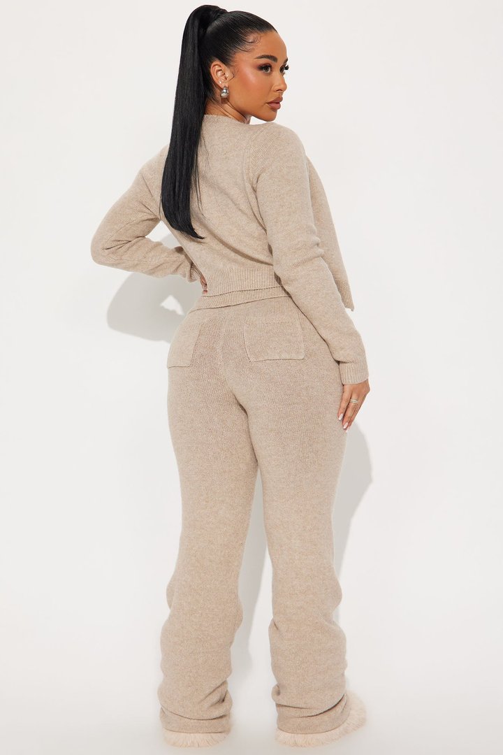 Feeling Cute Sweater Pant Set - Taupe