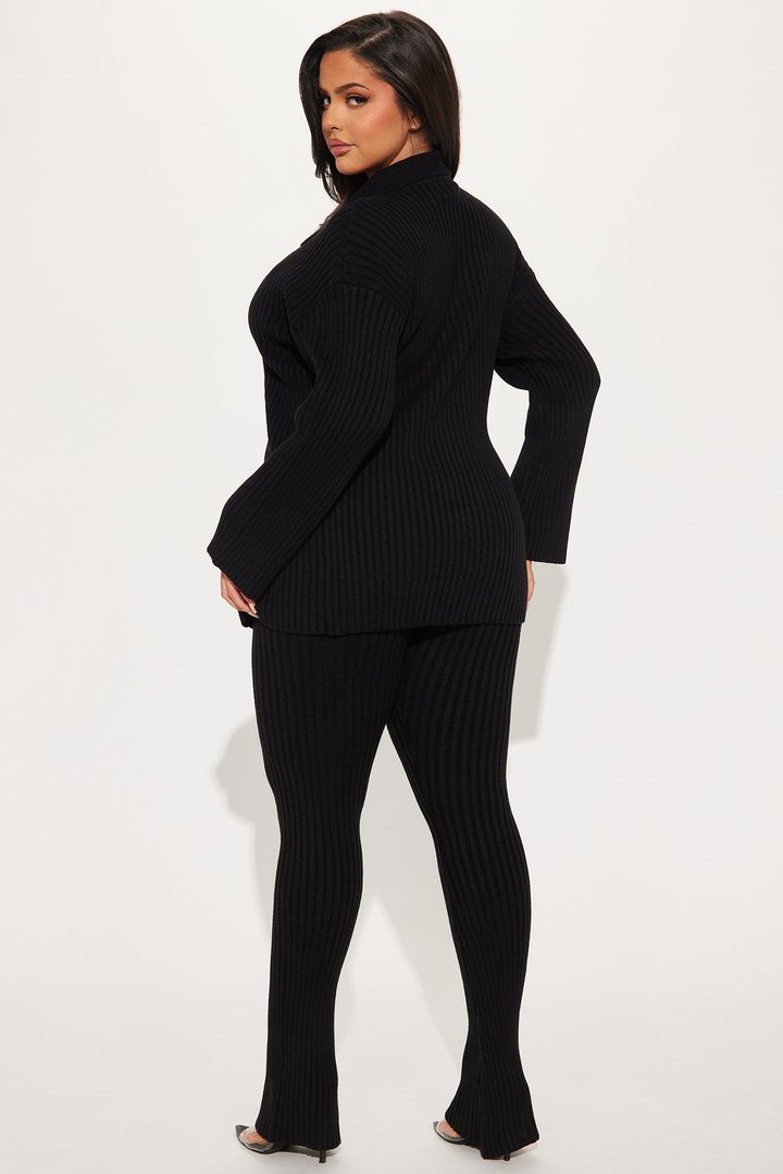 Charlotte Sweater Pant Set - Black