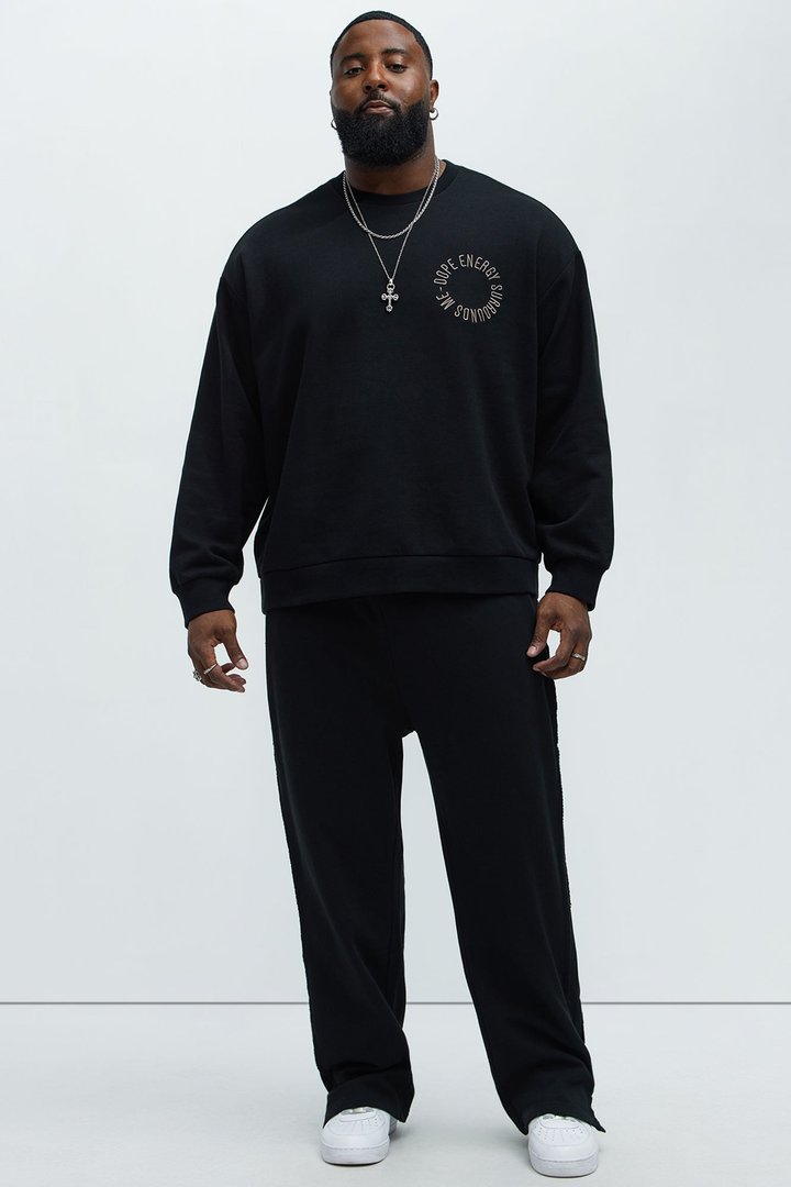 Tayson Dope Energy Crewneck Sweatshirt - Black