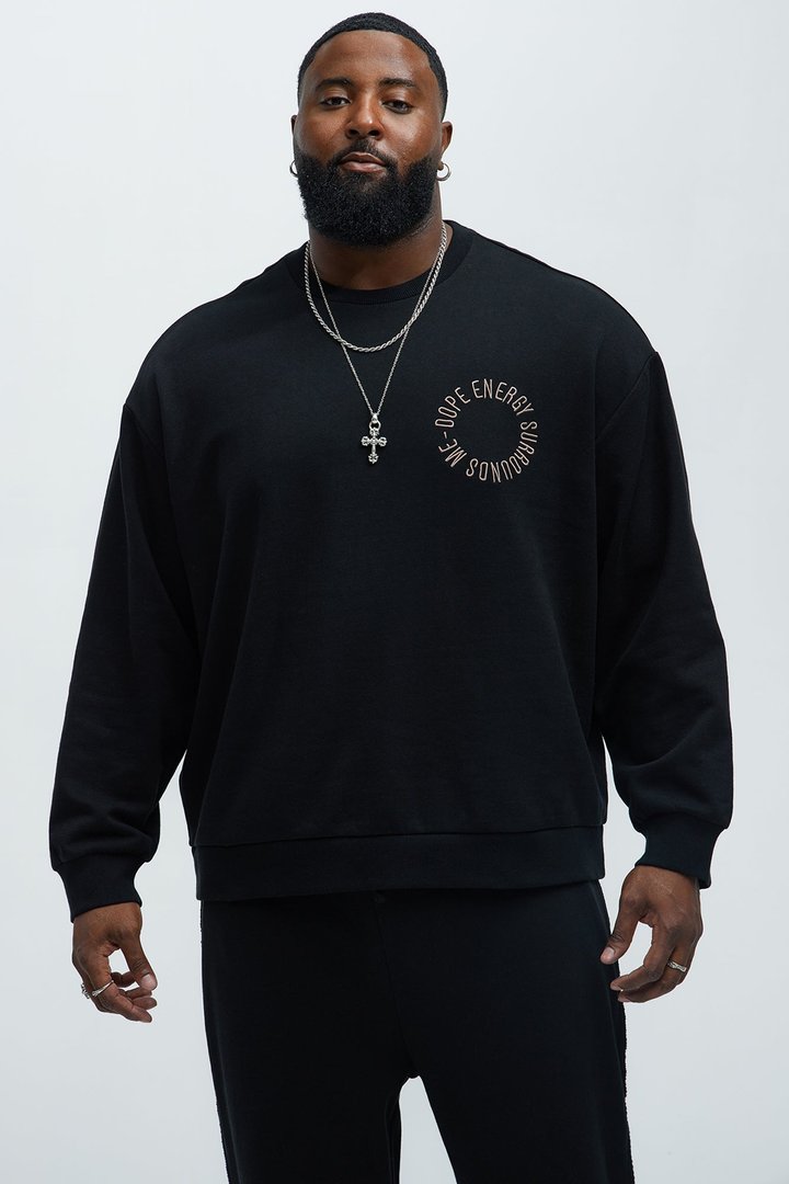 Tayson Dope Energy Crewneck Sweatshirt - Black