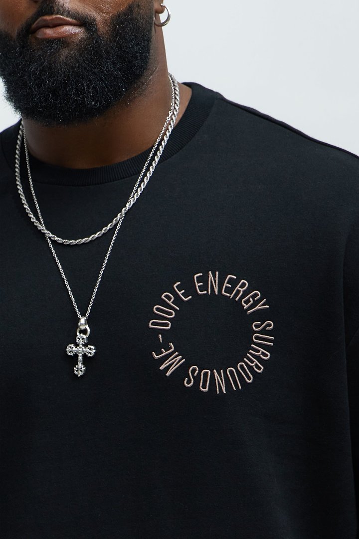 Tayson Dope Energy Crewneck Sweatshirt - Black