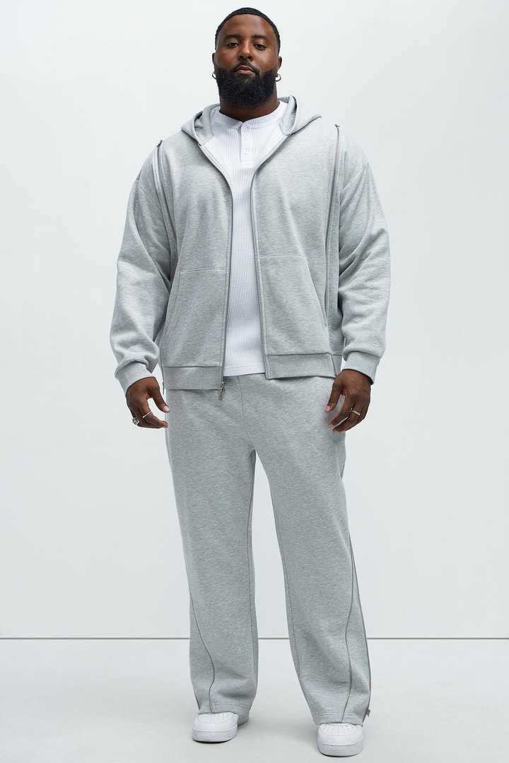 Tayson Stay Away Zip Up Hoodie - Heather Grey