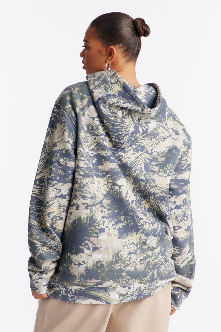 Jeep Camo Fleece Sweatshirt Hoodie - Olive