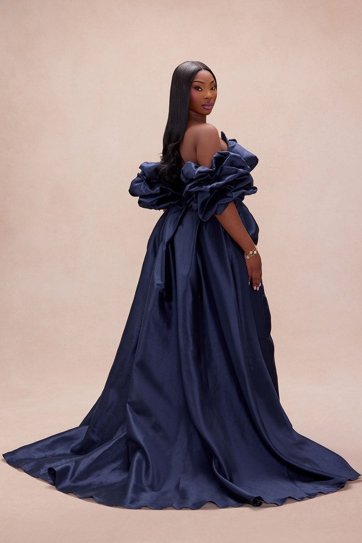 Lovers Lane Taffeta Gown - Navy