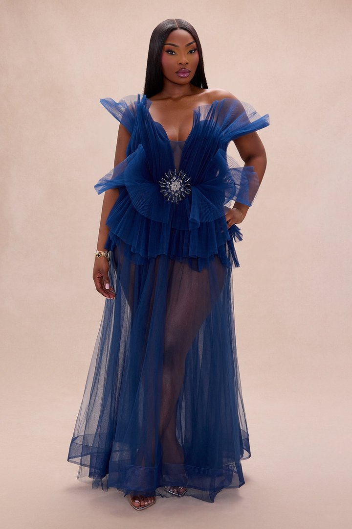 Angelica Tulle Gown - Navy