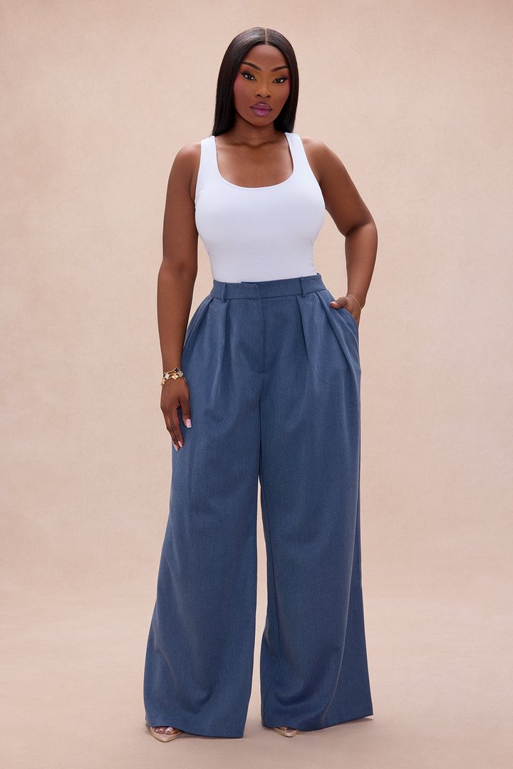 Mila Wide Leg Pant - Denim