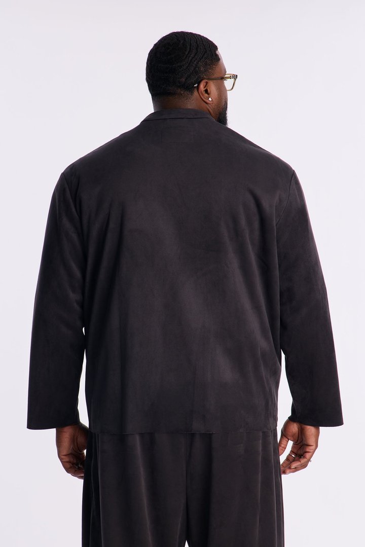 Noven Edge Suede Jacket - Charcoal