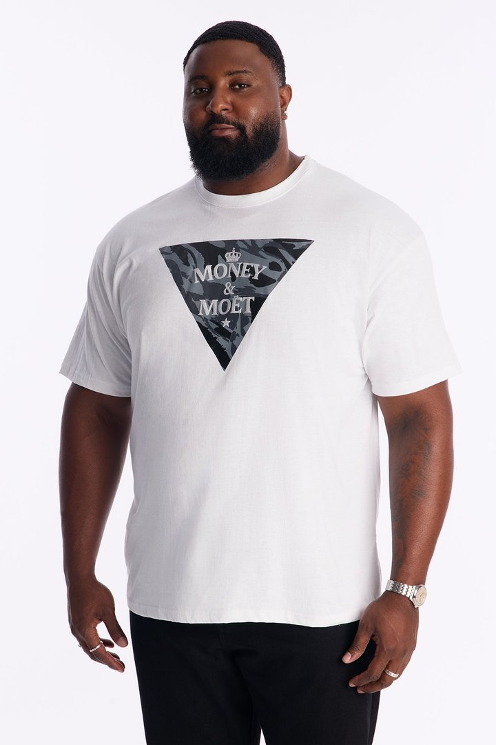 Money & Moet Short Sleeve Tee - White