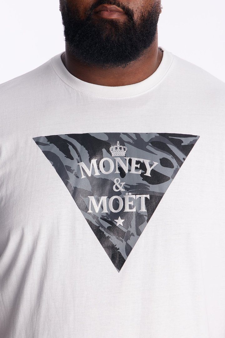 Money & Moet Short Sleeve Tee - White