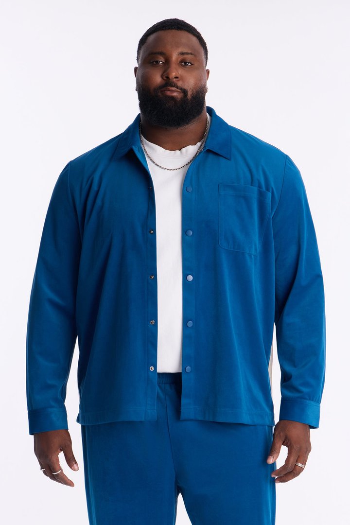 Crescent Button Up Shirt - Blue