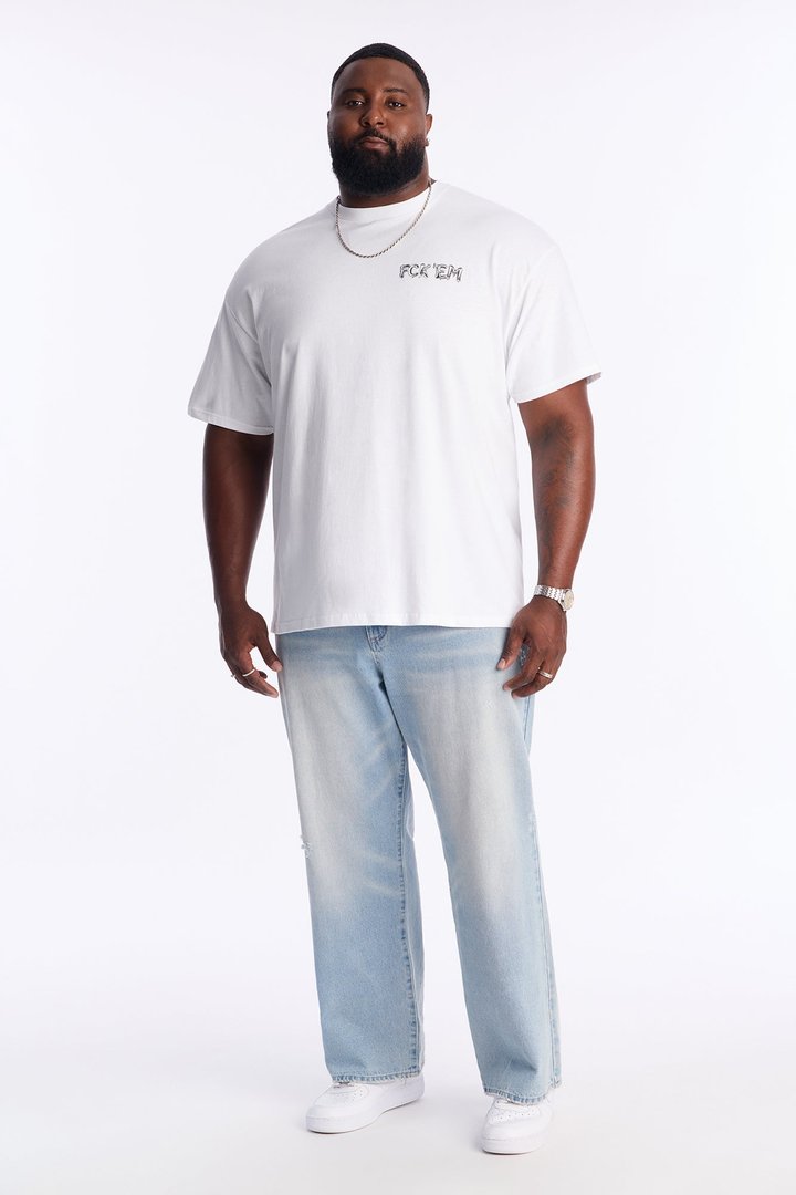 FCK EM Short Sleeve Tee - White
