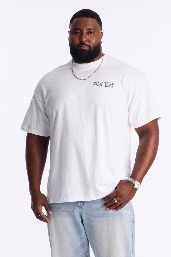FCK EM Short Sleeve Tee - White