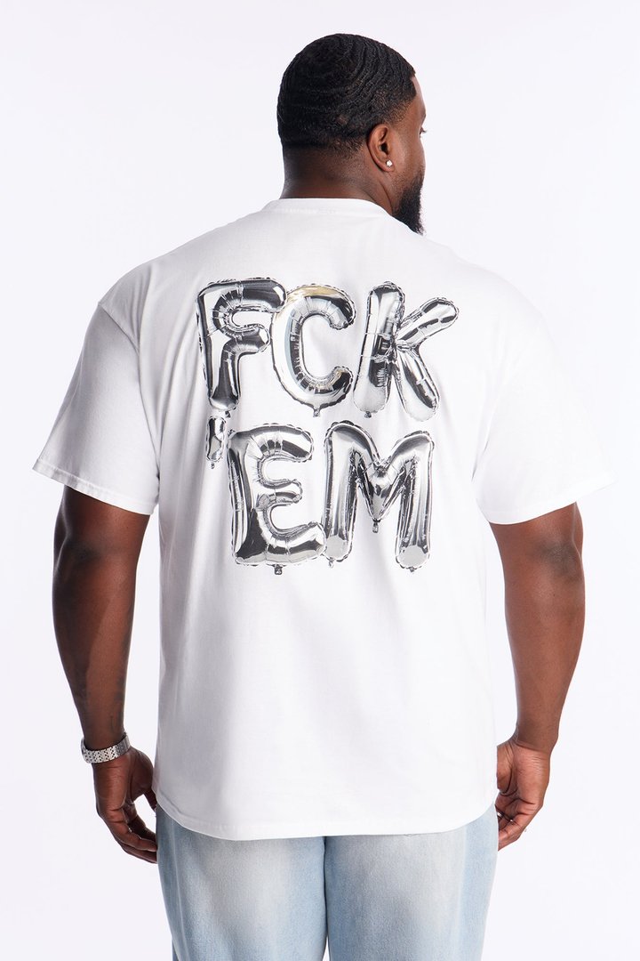 FCK EM Short Sleeve Tee - White