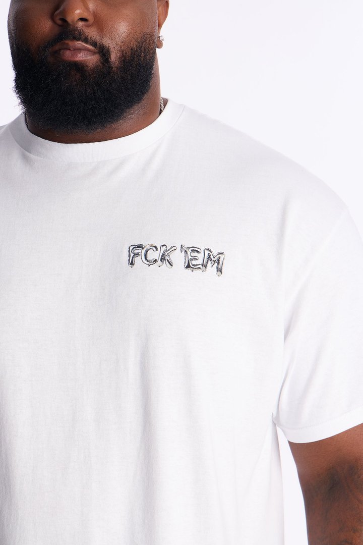 FCK EM Short Sleeve Tee - White