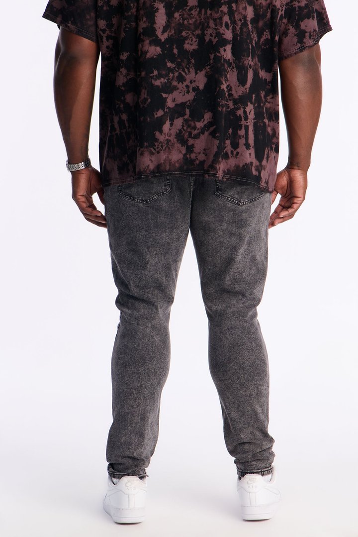 Skinny Blazing Away Rhinestone Jean - Black Wash