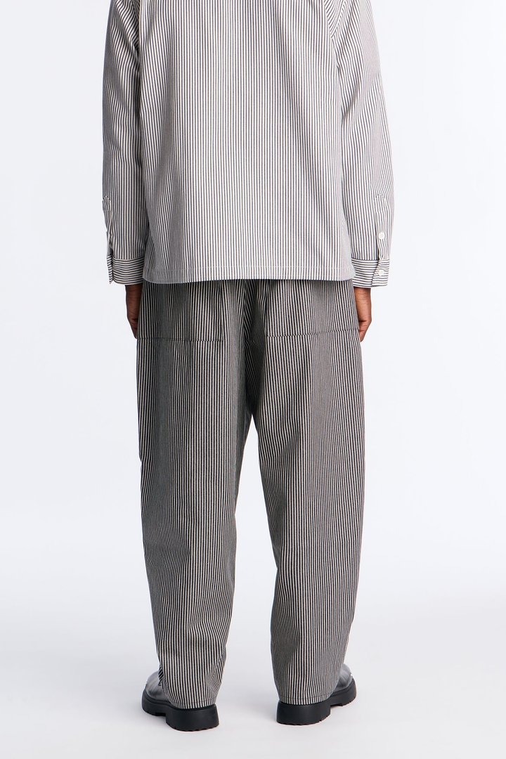 Balloon Fit Tokyo Drift Striped Pant - Black