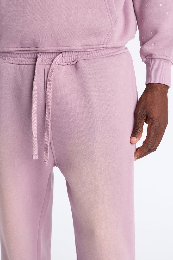 Run Them Rhinestones Relaxed Sweatpants - Pink