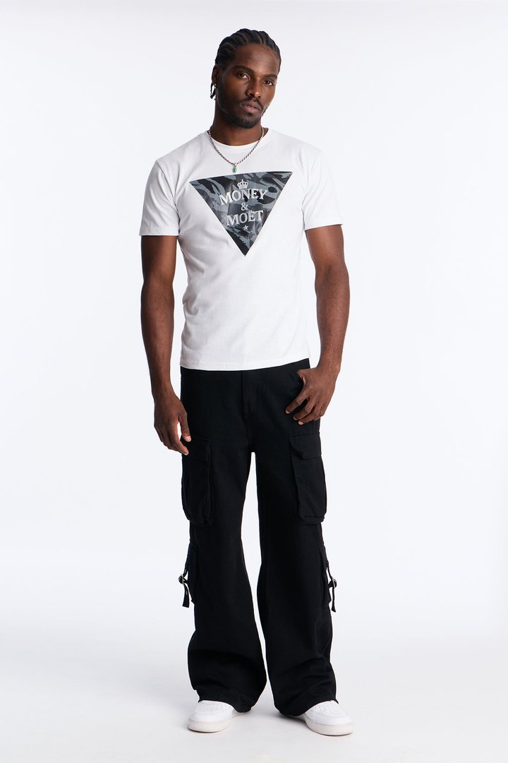 Money & Moet Short Sleeve Tee - White