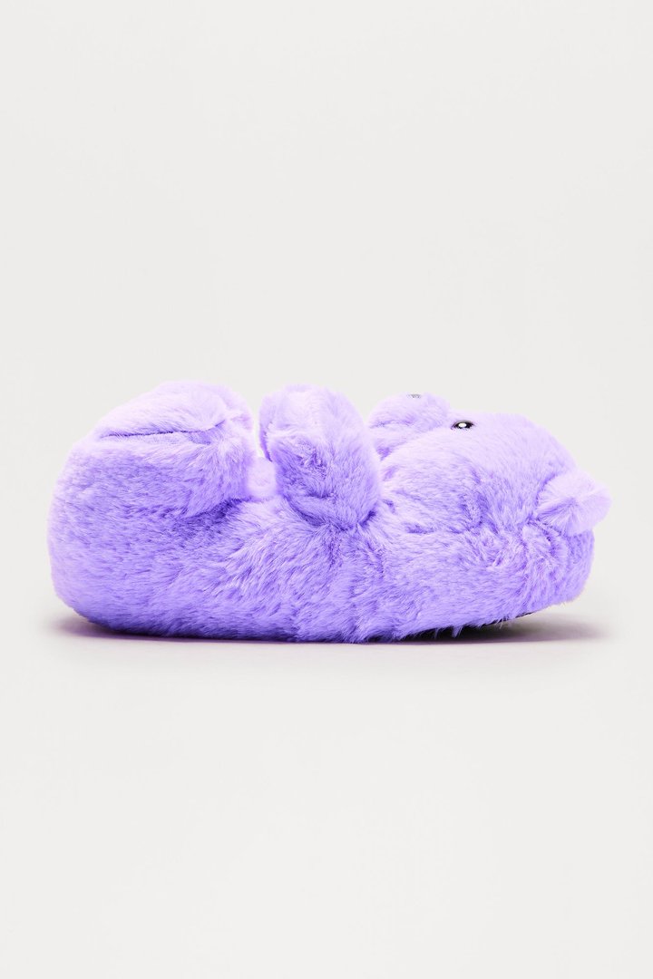 Mini Cute And Cuddly Teddy Bear Slippers - Purple