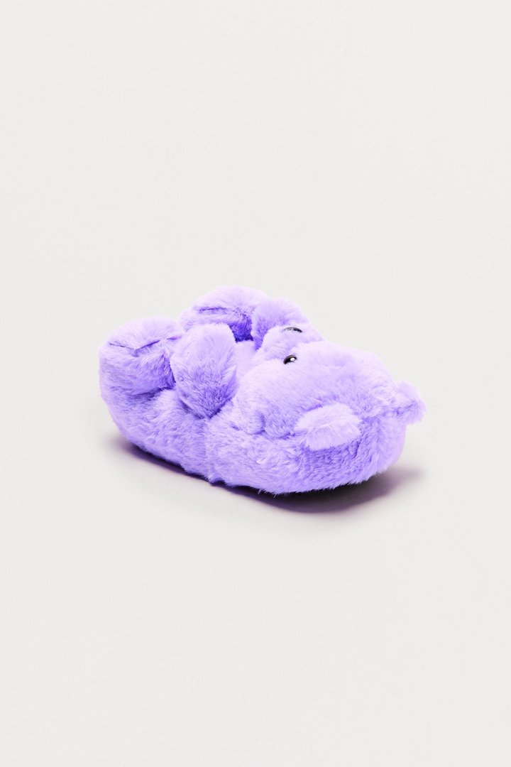 Mini Cute And Cuddly Teddy Bear Slippers - Purple