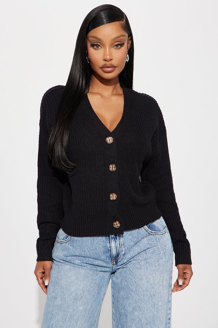 All About The Details Cardigan - Black