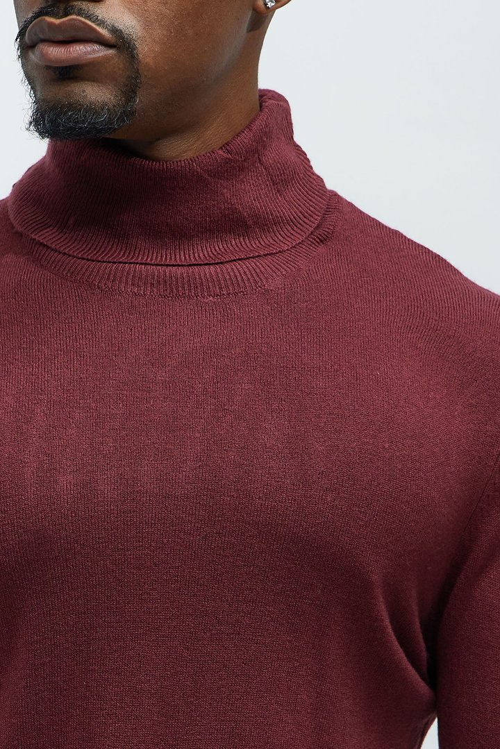 DeAngelo Turtleneck Sweater - Burgundy