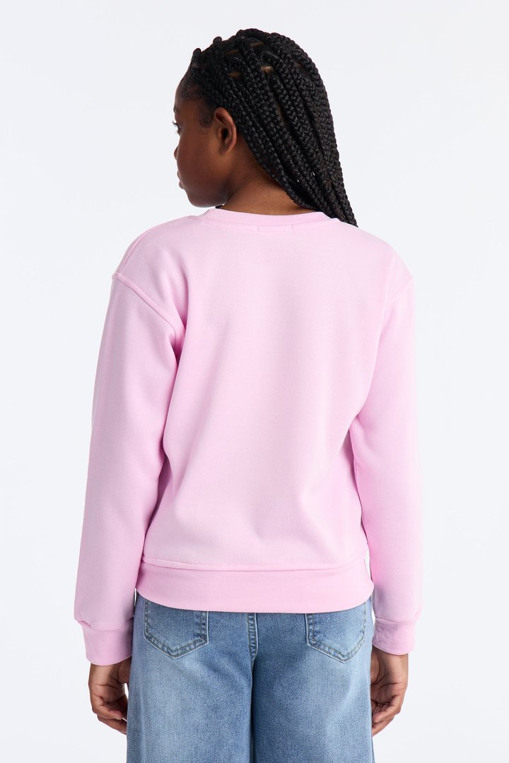 Mini It's You Not Me Crew Neck Sweatshirt - Light Pink