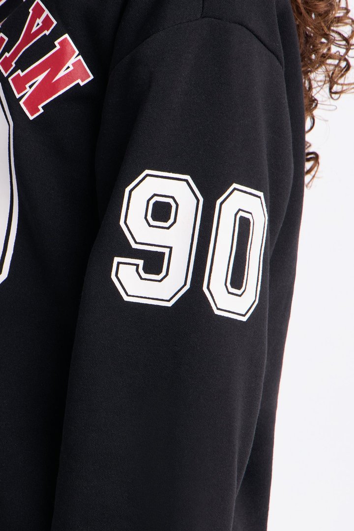 Mini Brooklyn NY Fleece Pant Set - Black/Red