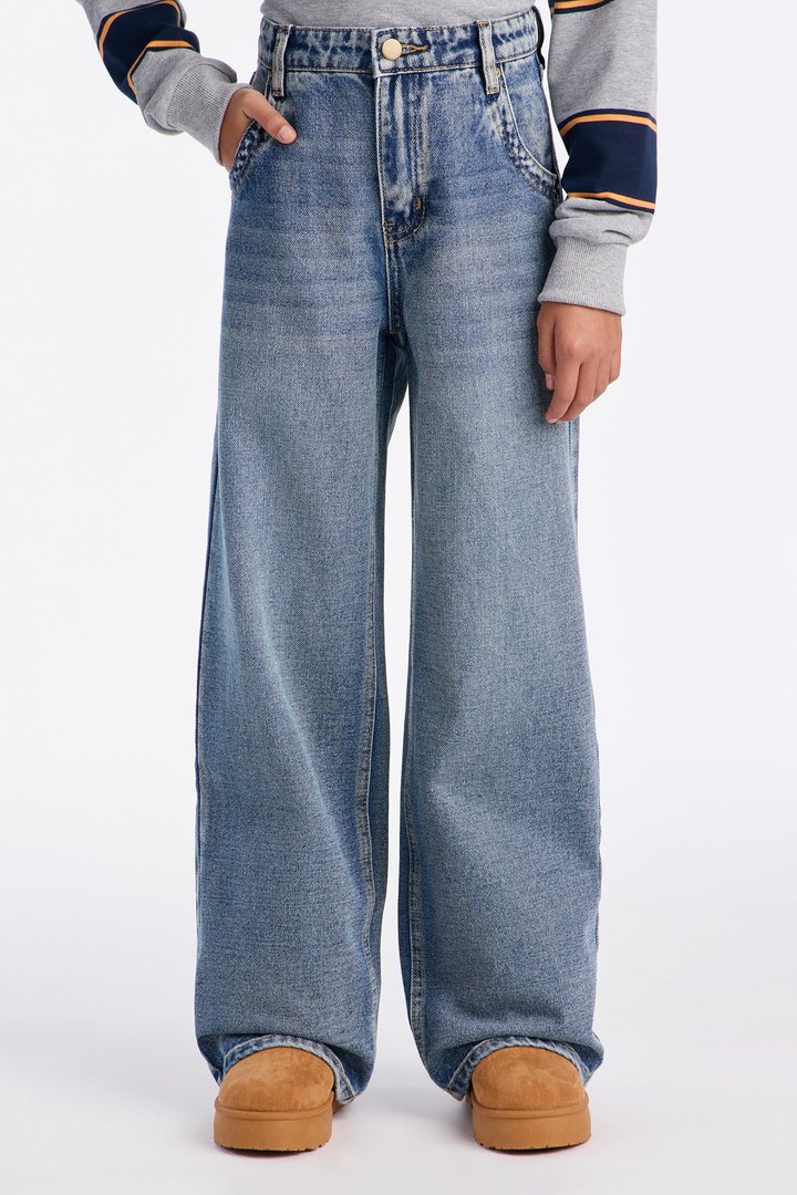 Mini Calling It Off Baggy Jeans - Vintage Wash
